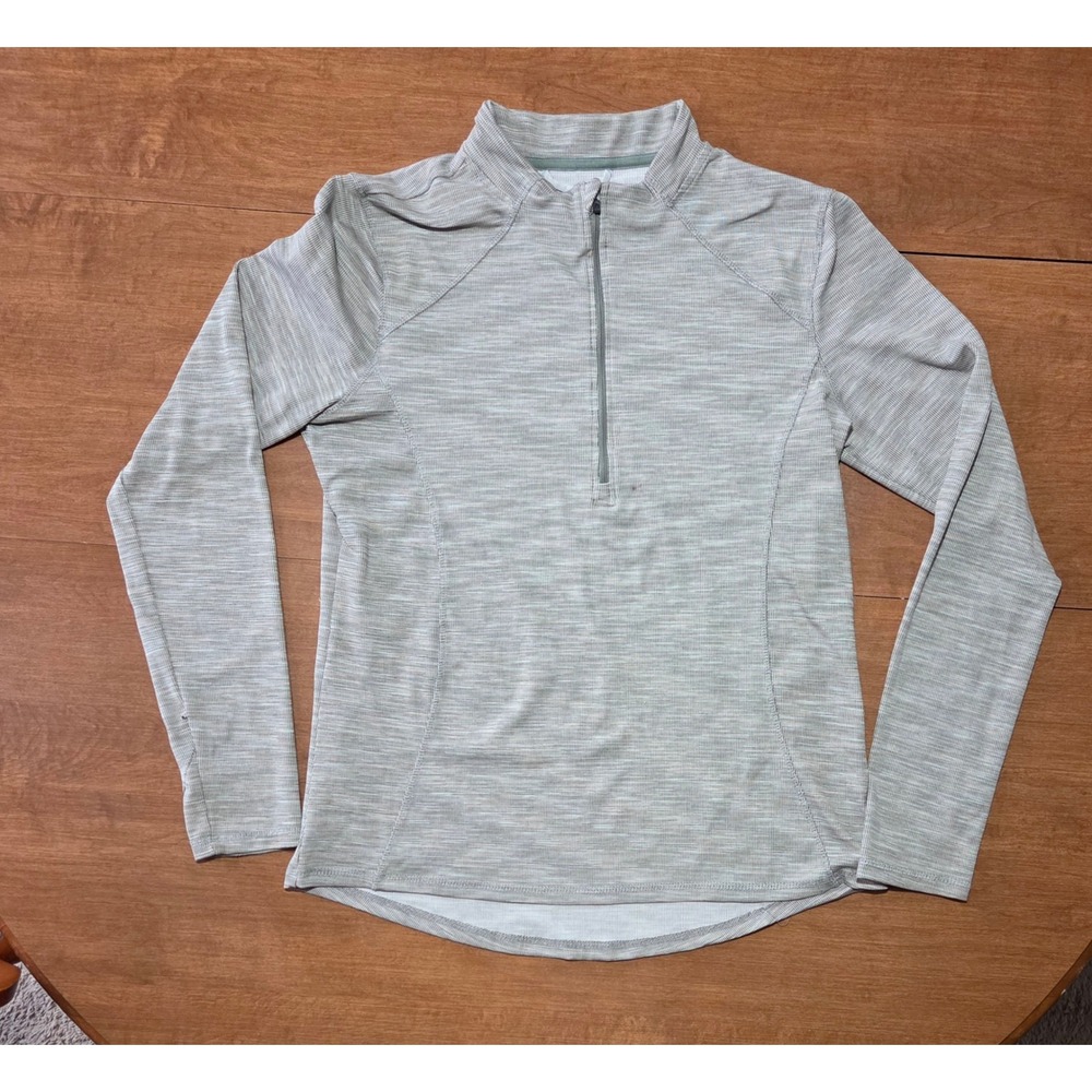 Avalanche Outdoor Supply Grey Space Dye Quarter Zip Pullover Thumbholes XL